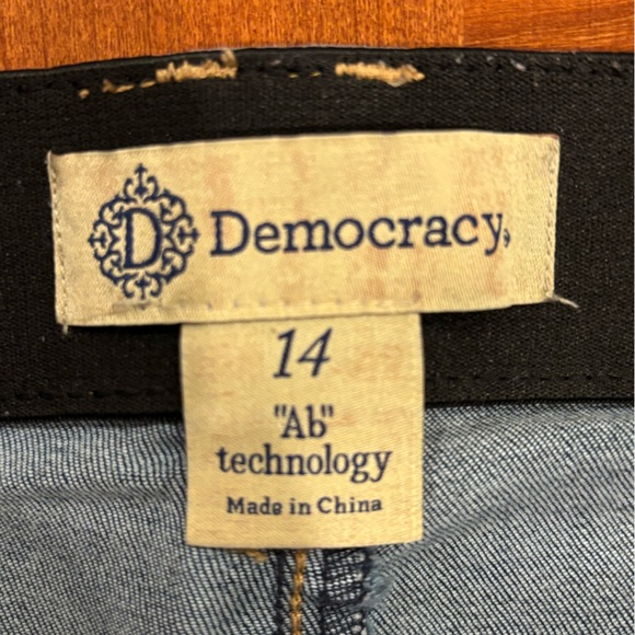 Democracy "Ab"solution Blue Boot Cut/Flair Leg Jeans, size 14 - Picture 7 of 11